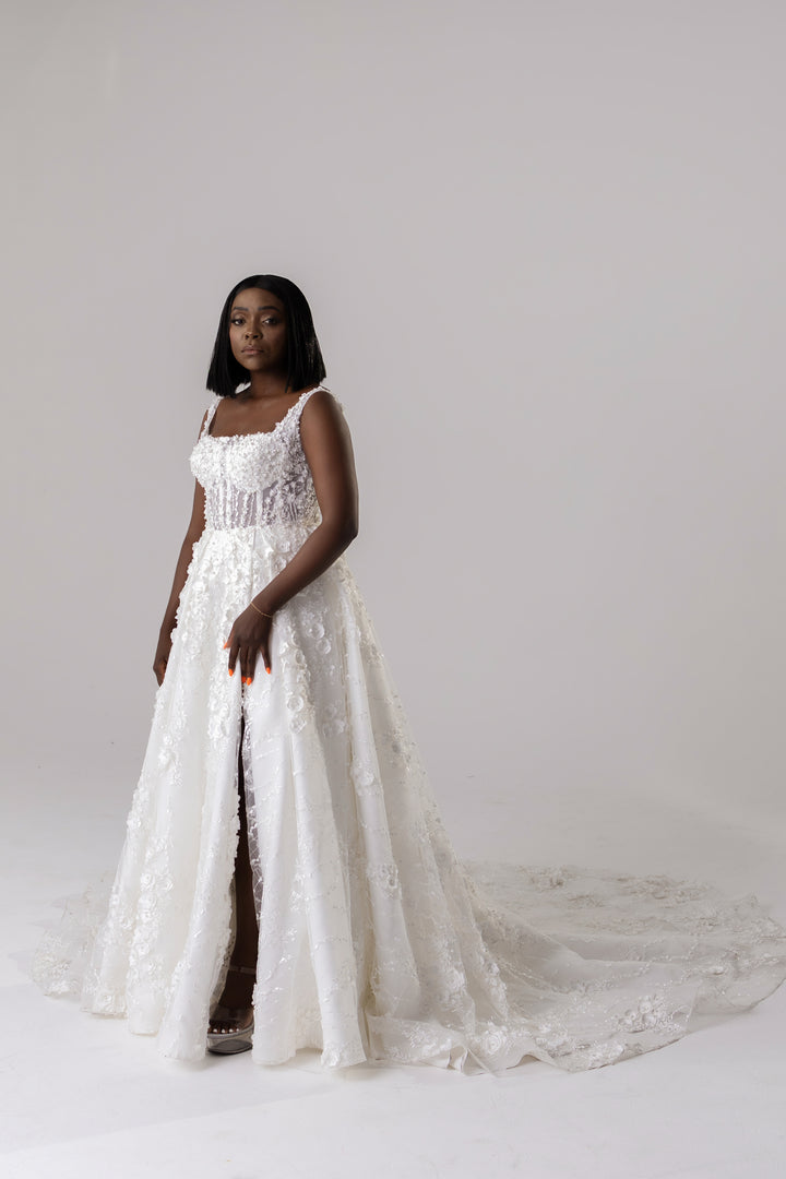 Hiba gown front view – MASAL